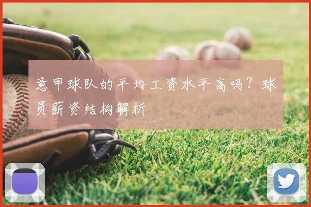 意甲球队的平均工资水平高吗？球员薪资结构解析